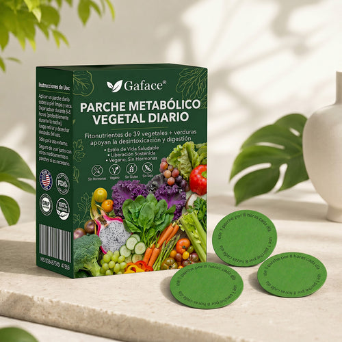 𝐆𝐚𝐟𝐚𝐜𝐞® 𝐃𝐚𝐢𝐥𝐲 𝐕𝐞𝐠𝐞𝐭𝐚𝐛𝐥𝐞 𝐌𝐞𝐭𝐚𝐛𝐨𝐥𝐢𝐜 𝐏𝐚𝐭𝐜𝐡 𝐮𝐬𝐞𝐬 𝐨𝐫𝐠𝐚𝐧𝐢𝐜 𝐯𝐞𝐠𝐞𝐭𝐚𝐛𝐥𝐞 𝐞𝐱𝐭𝐫𝐚𝐜𝐭𝐬 𝐚𝐧𝐝 𝐩𝐡𝐲𝐭𝐨𝐧𝐮𝐭𝐫𝐢𝐞𝐧𝐭𝐬 𝐟𝐫𝐨𝐦 𝟑𝟗 𝐯𝐞𝐠𝐞𝐭𝐚𝐛𝐥𝐞𝐬 + 𝐠𝐫𝐞𝐞𝐧𝐬 𝐭𝐨 𝐬𝐮𝐩𝐩𝐨𝐫𝐭 𝐝𝐞𝐭𝐨𝐱, 𝐝𝐢𝐠𝐞𝐬𝐭𝐢𝐨𝐧 & 𝐦𝐞𝐭𝐚𝐛𝐨𝐥𝐢𝐜 𝐫𝐞𝐬𝐞𝐭, 𝐚𝐧𝐝 𝐛𝐨𝐨𝐬𝐭 𝐞𝐧𝐞𝐫𝐠𝐲 𝐟𝐨𝐫 𝐚𝐥𝐥-𝐝𝐚𝐲 𝐰𝐞𝐥𝐥𝐧𝐞𝐬𝐬.