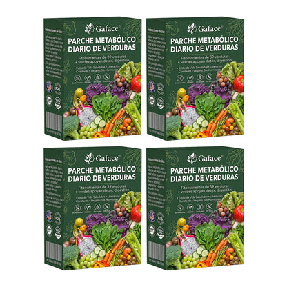 𝐆𝐚𝐟𝐚𝐜𝐞® 𝐃𝐚𝐢𝐥𝐲 𝐕𝐞𝐠𝐞𝐭𝐚𝐛𝐥𝐞 𝐌𝐞𝐭𝐚𝐛𝐨𝐥𝐢𝐜 𝐏𝐚𝐭𝐜𝐡 𝐮𝐬𝐞𝐬 𝐨𝐫𝐠𝐚𝐧𝐢𝐜 𝐯𝐞𝐠𝐞𝐭𝐚𝐛𝐥𝐞 𝐞𝐱𝐭𝐫𝐚𝐜𝐭𝐬 𝐚𝐧𝐝 𝐩𝐡𝐲𝐭𝐨𝐧𝐮𝐭𝐫𝐢𝐞𝐧𝐭𝐬 𝐟𝐫𝐨𝐦 𝟑𝟗 𝐯𝐞𝐠𝐞𝐭𝐚𝐛𝐥𝐞𝐬 + 𝐠𝐫𝐞𝐞𝐧𝐬 𝐭𝐨 𝐬𝐮𝐩𝐩𝐨𝐫𝐭 𝐝𝐞𝐭𝐨𝐱, 𝐝𝐢𝐠𝐞𝐬𝐭𝐢𝐨𝐧 & 𝐦𝐞𝐭𝐚𝐛𝐨𝐥𝐢𝐜 𝐫𝐞𝐬𝐞𝐭, 𝐚𝐧𝐝 𝐛𝐨𝐨𝐬𝐭 𝐞𝐧𝐞𝐫𝐠𝐲 𝐟𝐨𝐫 𝐚𝐥𝐥-𝐝𝐚𝐲 𝐰𝐞𝐥𝐥𝐧𝐞𝐬𝐬.