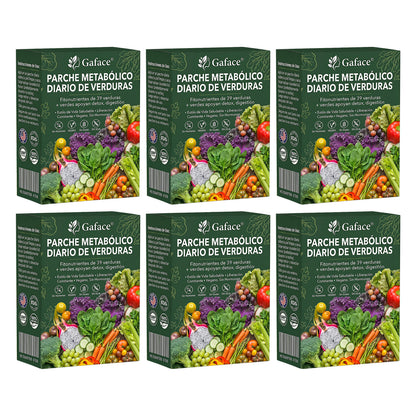 𝐆𝐚𝐟𝐚𝐜𝐞® 𝐃𝐚𝐢𝐥𝐲 𝐕𝐞𝐠𝐞𝐭𝐚𝐛𝐥𝐞 𝐌𝐞𝐭𝐚𝐛𝐨𝐥𝐢𝐜 𝐏𝐚𝐭𝐜𝐡 𝐮𝐬𝐞𝐬 𝐨𝐫𝐠𝐚𝐧𝐢𝐜 𝐯𝐞𝐠𝐞𝐭𝐚𝐛𝐥𝐞 𝐞𝐱𝐭𝐫𝐚𝐜𝐭𝐬 𝐚𝐧𝐝 𝐩𝐡𝐲𝐭𝐨𝐧𝐮𝐭𝐫𝐢𝐞𝐧𝐭𝐬 𝐟𝐫𝐨𝐦 𝟑𝟗 𝐯𝐞𝐠𝐞𝐭𝐚𝐛𝐥𝐞𝐬 + 𝐠𝐫𝐞𝐞𝐧𝐬 𝐭𝐨 𝐬𝐮𝐩𝐩𝐨𝐫𝐭 𝐝𝐞𝐭𝐨𝐱, 𝐝𝐢𝐠𝐞𝐬𝐭𝐢𝐨𝐧 & 𝐦𝐞𝐭𝐚𝐛𝐨𝐥𝐢𝐜 𝐫𝐞𝐬𝐞𝐭, 𝐚𝐧𝐝 𝐛𝐨𝐨𝐬𝐭 𝐞𝐧𝐞𝐫𝐠𝐲 𝐟𝐨𝐫 𝐚𝐥𝐥-𝐝𝐚𝐲 𝐰𝐞𝐥𝐥𝐧𝐞𝐬𝐬.